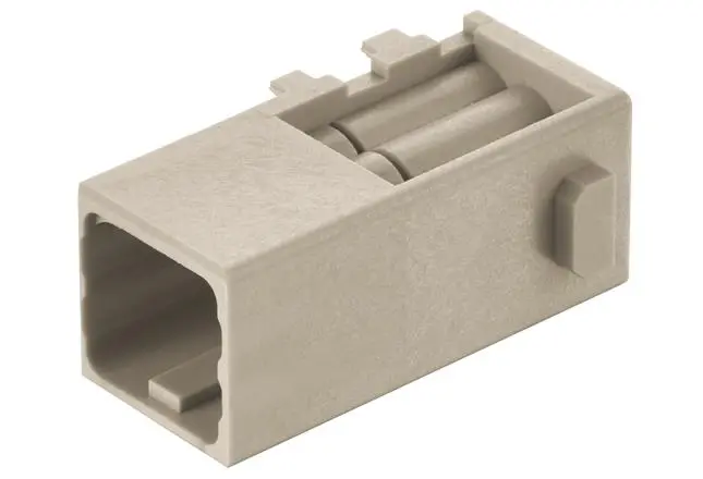 Produktfoto 1 von HARTING Han-Modular, Han-Domino Schwere Steckverbinder Cube für Crimpverbinder, Stecker 6-polig, 250 V / 10A,