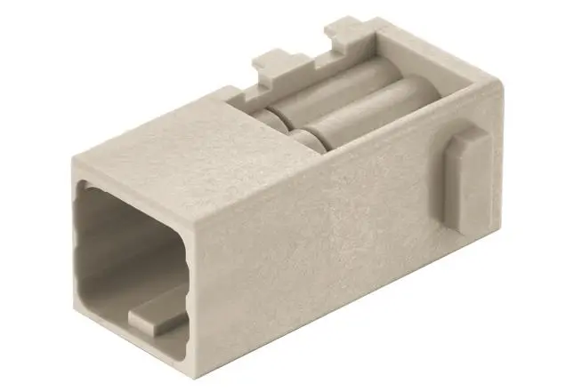 Produktfoto 1 von HARTING Han-Modular, Han-Domino Schwere Steckverbinder Cube für Crimpverbinder, Stecker 6-polig, 250 V / 10A,