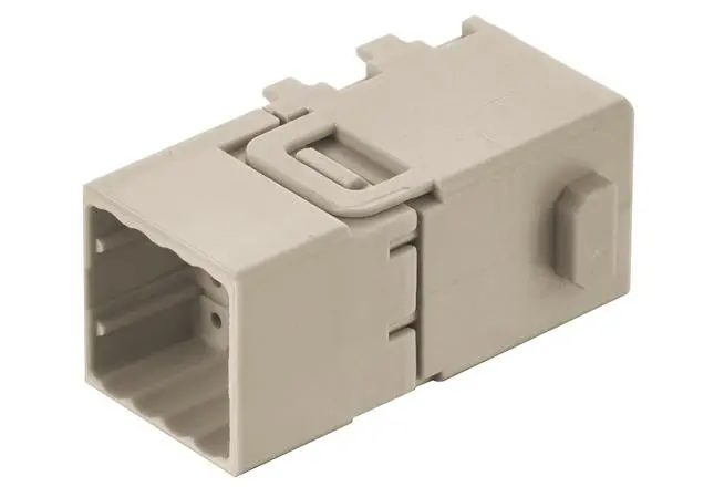 Produktfoto 1 von HARTING Han-Modular, Han-Domino Schwere Steckverbinder Cube für Crimpverbinder, Stecker 6-polig, 32 V / 16A,
