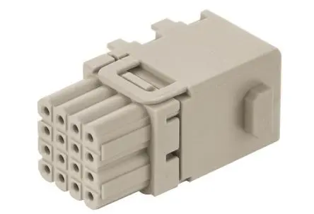 Produktfoto 1 von HARTING HAN Stromversorgungssteckverbinder in robuster Ausführung Kabel 4A Crimpbefestigung Buchse 6-polig, 32V