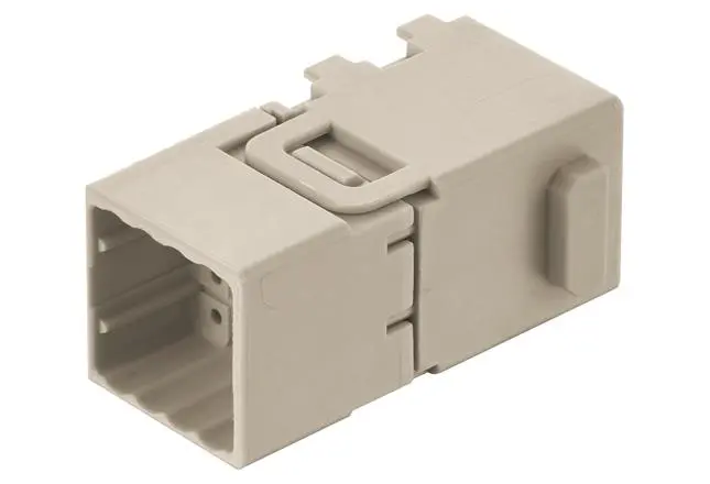 Produktfoto 1 von HARTING Han-Modular, Han-Domino Schwere Steckverbinder Cube für Crimpverbinder, Stecker 6-polig, 32 V / 16A,
