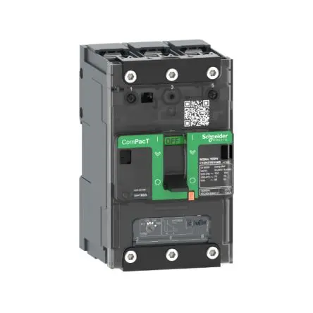 Produktfoto 1 von Schneider Electric ComPact ComPacT NSXm, Kompaktschutzschalter 3-polig, 160A / Abschaltvermögen 25 kA