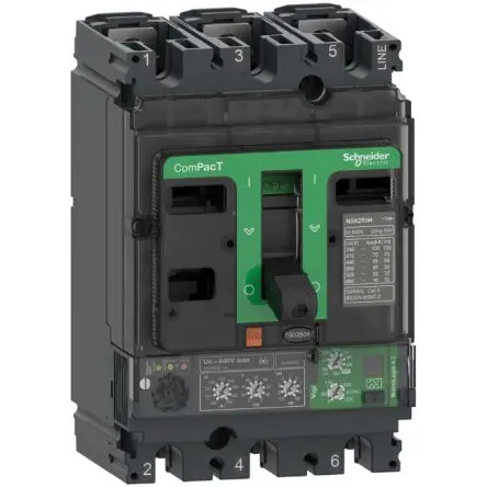 Produktfoto 1 von Schneider Electric ComPact ComPacT NSX, Kompaktschutzschalter 3-polig, 100A / Abschaltvermögen 50 kA 440V ac