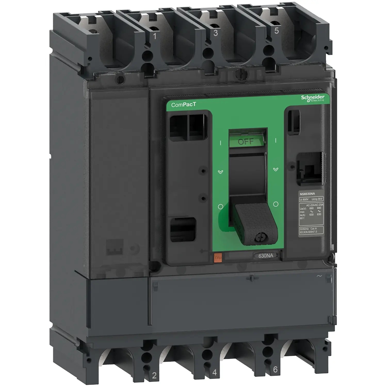 Produktfoto 1 von Schneider Electric NSX400NA Trennschalter 4-polig, 400A, ComPacT Geschlossen