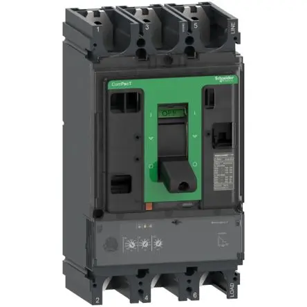 Produktfoto 1 von Schneider Electric ComPact ComPacT NSX, Kompaktschutzschalter 3-polig, 630A / Abschaltvermögen 75 kA 690V ac