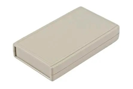 Produktfoto 1 von Hammond Serie RH Tragbares Gehäuse, Kunststoff, 80 mm Eingebautes Batteriefach, 145 mm, H. 25 mm, Hellgrau