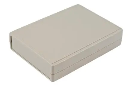 Produktfoto 1 von Hammond Serie RH Tragbares Gehäuse, Kunststoff, 135 mm Eingebautes Batteriefach, 185 mm, H. 40 mm, Hellgrau