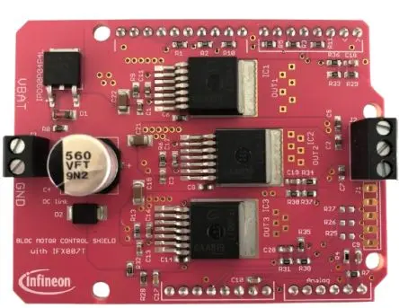 Produktfoto 1 von Infineon Motorsteuerungs-Shield Arduino kompatible Platine, Schild passend für Arduino