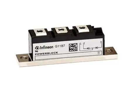 Produktfoto 1 von Infineon DD89N Fahrgestell Gleichrichter & Schottky-Diode Schottky-Diode Serie, 1400 V / 89 A, 3-Pin BG-PB20-1