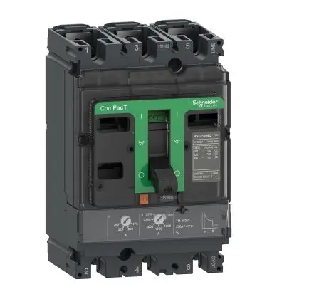 Produktfoto 1 von Schneider Electric ComPact NSX, Kompaktschutzschalter 3-polig, 100 A / Abschaltvermögen 25 kA 690 V ac