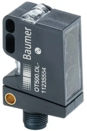 Produktfoto 1 von Baumer Rechteckig Optischer Sensor, Lichtschranke, Push-Pull Ausgang, 5-polig M12