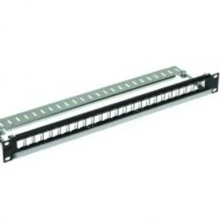 Produktfoto 1 von Molex CES PowerCat Serie RJ-Rangierfeld Cat5e 24 Anschl. RJ45 F/UTP, 1 U, Weiß, Schwarz