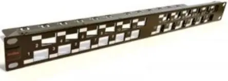 Produktfoto 1 von Molex CES RJ-Rangierfeld Cat5e 24 Anschl. RJ45 UTP, 1 U, Schwarz