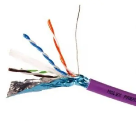 Produktfoto 1 von Molex CES Kat. 6 Ethernet-Kabel, 500 m, Violett F/UTP, Aussen ø 7.4 mm Außen-ø