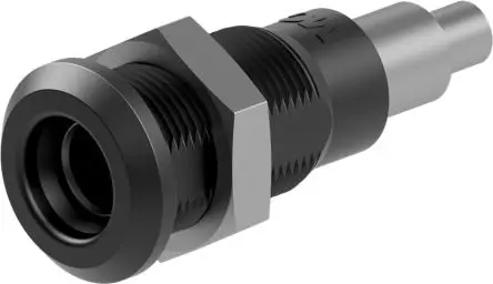 Produktfoto 1 von Staubli 4 mm Buchse Schwarz Prüfbuchse, Kontakt Nickel, 30V ac 25A Lot