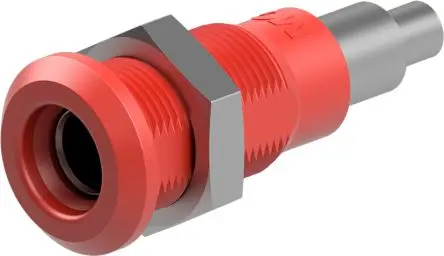 Staubli 4 mm Buchse Rot Prüfbuchse, Kontakt Nickel, 30V ac 25A Lot