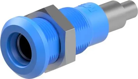 Produktfoto 1 von Staubli 4 mm Buchse Blau Prüfbuchse, Kontakt Nickel, 30V ac 25A Lot