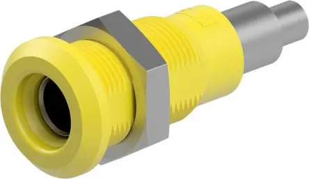 Staubli 4 mm Buchse Gelb Prüfbuchse, Kontakt Nickel, 30V ac 25A Lot