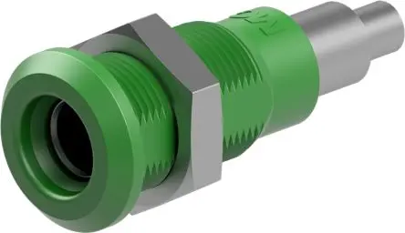 Produktfoto 1 von Staubli 4 mm Buchse Grün Prüfbuchse, Kontakt Nickel, 30V ac 25A Lot