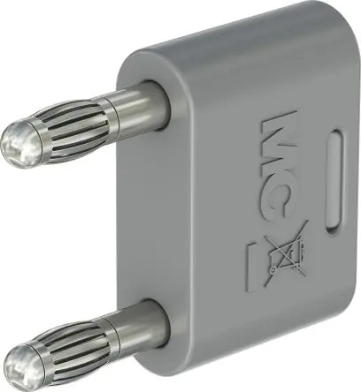 Produktfoto 1 von Staubli 4 mm Stecker Grau Laborsteckverbinder 4mm, Kontakt Nickel, 30V ac 32A