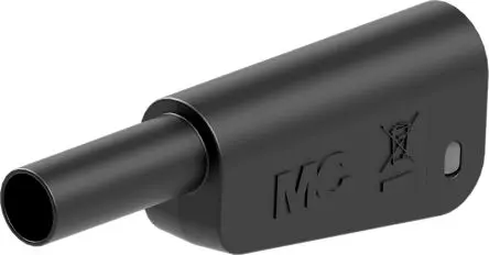 Produktfoto 1 von Staubli 4 mm Stecker Schwarz Prüfspitze, Kontakt Nickel, 1kV 32A, Schraubanschluss