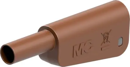 Produktfoto 1 von Staubli 4 mm Stecker Braun Prüfspitze, Kontakt Gold, 1kV 32A Lot