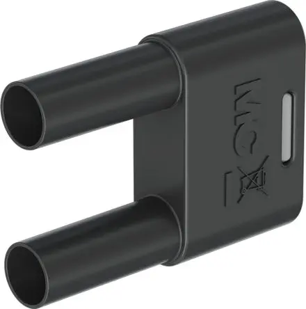 Produktfoto 1 von Staubli 4 mm Stecker Schwarz Laborsteckverbinder 4mm, Kontakt Nickel, 1kV 32A