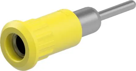 Produktfoto 1 von Staubli 4 mm Buchse Gelb Prüfbuchse, Kontakt Nickel, 30V ac 25A Lot