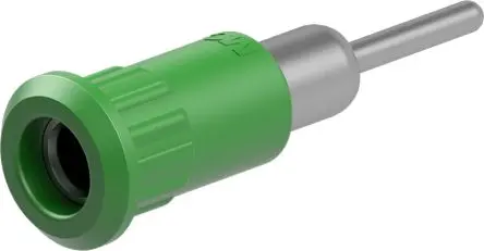 Produktfoto 1 von Staubli 4 mm Buchse Grün Prüfbuchse, Kontakt Nickel, 30V ac 25A Lot