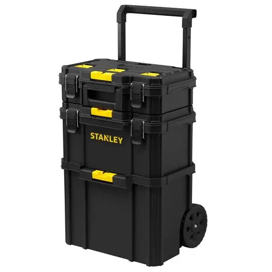 Produktfoto 1 von Stanley Polypropylen Werkzeugbox, L. 400 mm B. 550 mm H. 740 mm, 9.6 kg mit Rädern