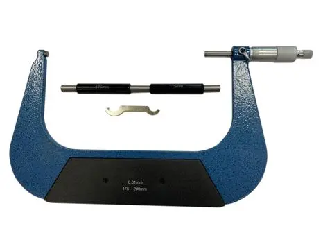 Produktfoto 1 von RS PRO Außen- Mikrometer Metrisch, 175 mm bis 200 mm / ±0.007 mm