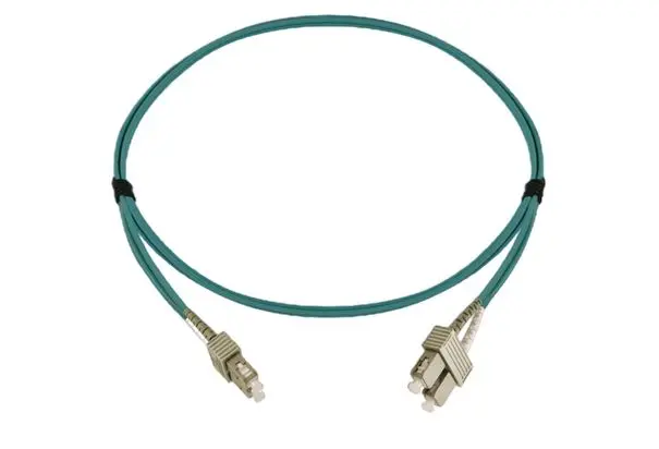 Produktfoto 1 von HellermannTyton Connectivity HT-DS-FIBRE-PATCH-LEADS-R10 LWL-Kabel 2 m 2-Fasern Gelb, Aqua 3 mm