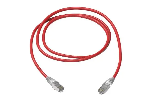 Produktfoto 1 von HellermannTyton Connectivity RJ45 Cat6a Ethernet-Kabel, 2 m, Rot S/FTP, Raucharm halogenfrei