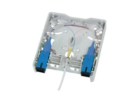 Produktfoto 1 von HellermannTyton Connectivity FWOA SC Wand Abgeschirmt Wandsteckdose, 2 x 2-fach Auslass Gerade