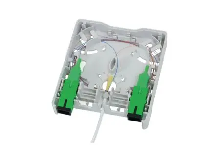 Produktfoto 1 von HellermannTyton Connectivity FWOA SC Wand Abgeschirmt Wandsteckdose, 2 x 2-fach Auslass Gerade