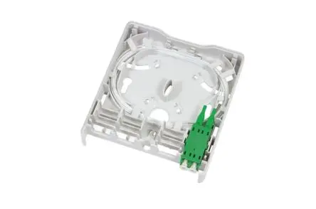 Produktfoto 1 von HellermannTyton Connectivity FWOA Wand Abgeschirmt Wandsteckdose, 1 x 2-fach Auslass Gerade