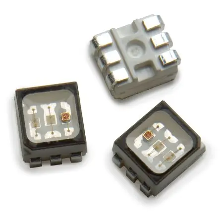 Produktfoto 1 von Broadcom ASMT-YTC7-0AA02 Oberfläche LED RGB 3.6 V, Cluster 3-LEDs, 110 ° PLCC