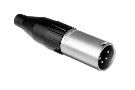 Produktfoto 1 von Amphenol Industrial Gerade 4-polig Kabel Stecker Silber Silber, Schwarz XLR-Steckverbinder, 133V