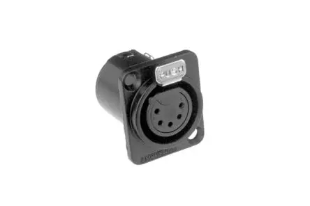 Produktfoto 1 von Amphenol Industrial Gerade 5-polig Fahrgestell Buchse Silber Schwarz XLR-Steckverbinder, 133V