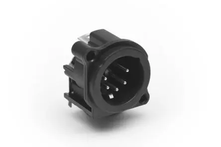Produktfoto 1 von Amphenol Industrial Horizontal 5-polig Fahrgestell Stecker Gold über Nickel Schwarz XLR-Steckverbinder, 133V