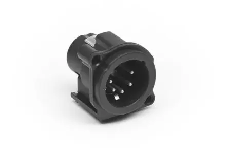 Produktfoto 1 von Amphenol Industrial Vertikal 5-polig Fahrgestell Stecker Gold über Nickel Schwarz XLR-Steckverbinder, 133V