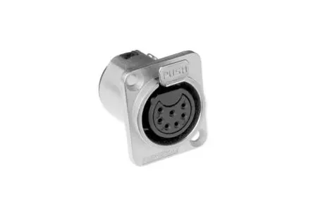 Produktfoto 1 von Amphenol Industrial Gerade 7-polig Fahrgestell Buchse Gold Silber XLR-Steckverbinder, 133V
