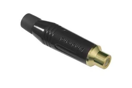 Amphenol Industrial Gerade Schwarz Cinchbuchsen, Gold, Kabel 10A