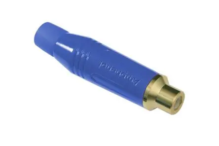 Amphenol Industrial Gerade Blau Cinchbuchsen, Gold, Kabel 10A