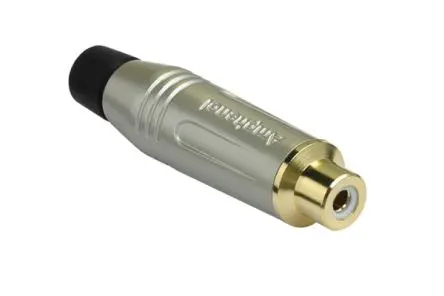 Produktfoto 1 von Amphenol Industrial Gerade Seidenmattgold Cinchbuchsen, Gold, Kabel 10A