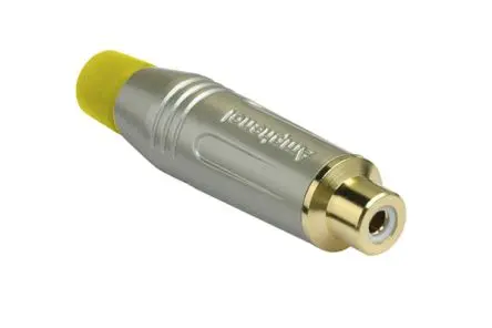 Produktfoto 1 von Amphenol Industrial Gerade Seidenmattgold Cinchbuchsen, Gold, Kabel 10A
