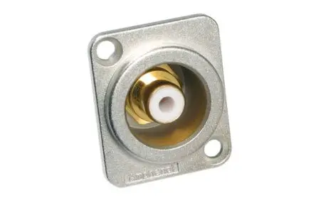 Produktfoto 1 von Amphenol Industrial Gerade Silber Cinchbuchsen, Gold, Fahrgestell 10A