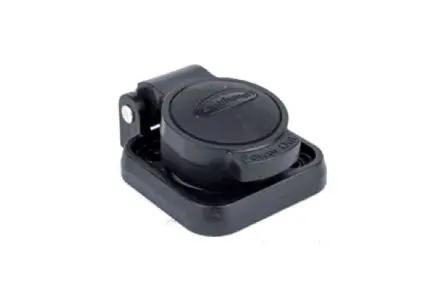 Produktfoto 1 von Amphenol Industrial Buchse Dichtungskappe für HPT-3-FD- und HPT-3-FDW-Netzsteckverbinder Schwarz 2+PE Kontakt IP65