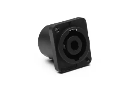 Produktfoto 1 von Amphenol Industrial 2-polig Gerade Lautsprecherstecker, Fahrgestell 30A Schwarz Lot