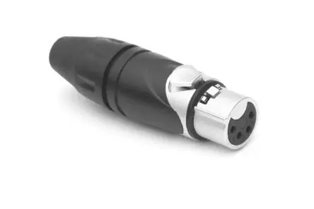 Produktfoto 1 von Amphenol Industrial Gerade 4-polig Kabel Buchse Gold Schwarz XLR-Steckverbinder, 133V